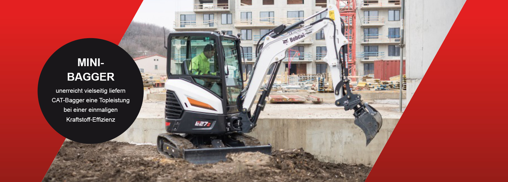 Minibagger von Bobcat im Einsatz